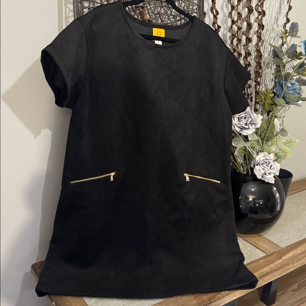 Ruby Rd. Black Suede Feel Dress Size Xl - Picture 5 of 8